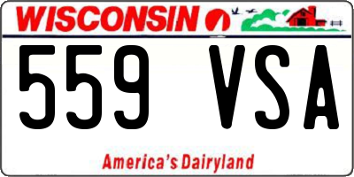 WI license plate 559VSA