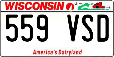 WI license plate 559VSD