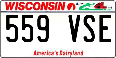 WI license plate 559VSE