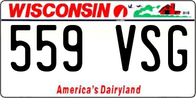 WI license plate 559VSG
