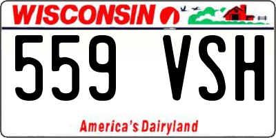 WI license plate 559VSH