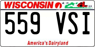 WI license plate 559VSI