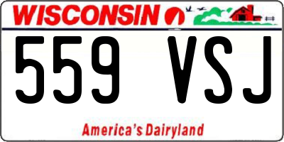 WI license plate 559VSJ