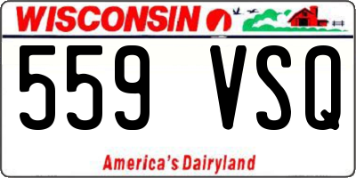 WI license plate 559VSQ