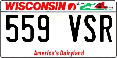WI license plate 559VSR