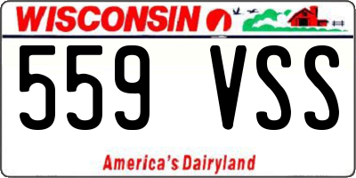 WI license plate 559VSS