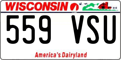 WI license plate 559VSU
