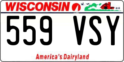 WI license plate 559VSY