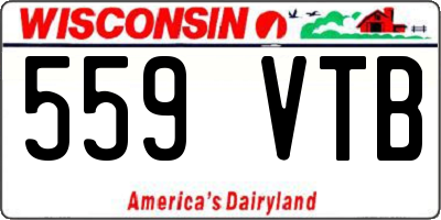 WI license plate 559VTB