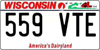 WI license plate 559VTE