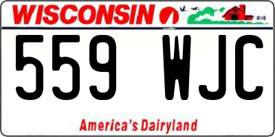 WI license plate 559WJC