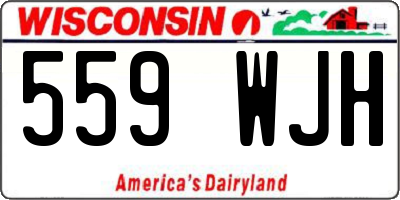 WI license plate 559WJH