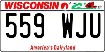 WI license plate 559WJU