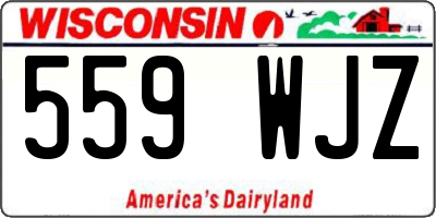 WI license plate 559WJZ
