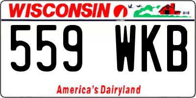 WI license plate 559WKB