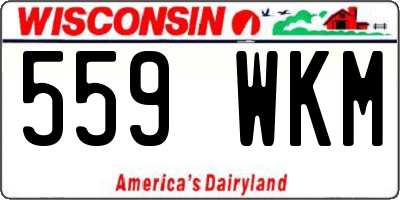 WI license plate 559WKM