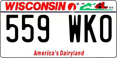 WI license plate 559WKO