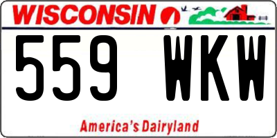 WI license plate 559WKW