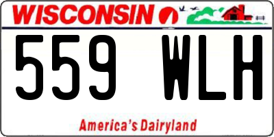 WI license plate 559WLH
