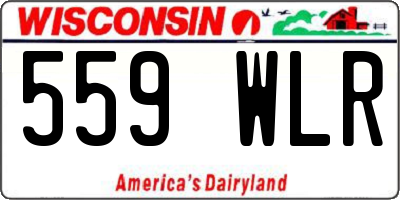 WI license plate 559WLR