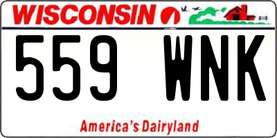 WI license plate 559WNK