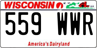 WI license plate 559WWR