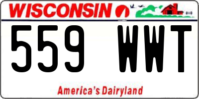 WI license plate 559WWT