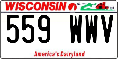 WI license plate 559WWV