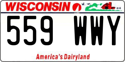 WI license plate 559WWY