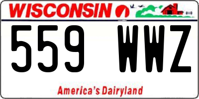 WI license plate 559WWZ