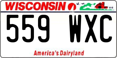 WI license plate 559WXC