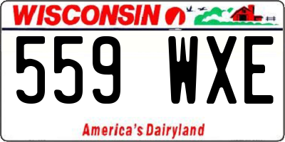 WI license plate 559WXE