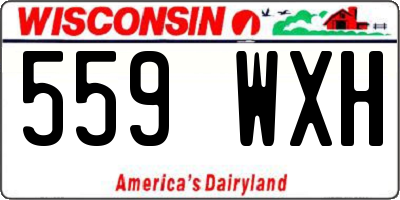 WI license plate 559WXH