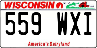 WI license plate 559WXI