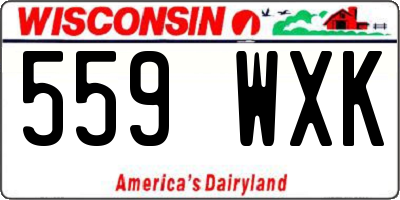 WI license plate 559WXK