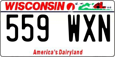 WI license plate 559WXN
