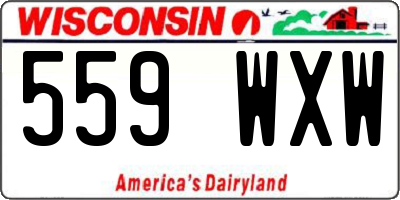 WI license plate 559WXW
