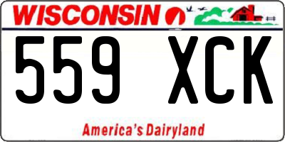 WI license plate 559XCK