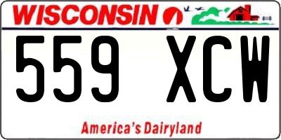 WI license plate 559XCW