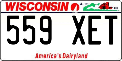 WI license plate 559XET