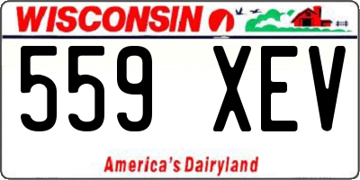 WI license plate 559XEV