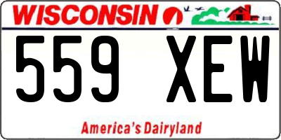 WI license plate 559XEW