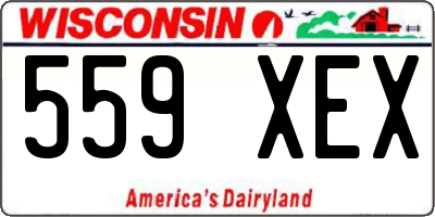 WI license plate 559XEX