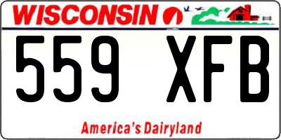 WI license plate 559XFB