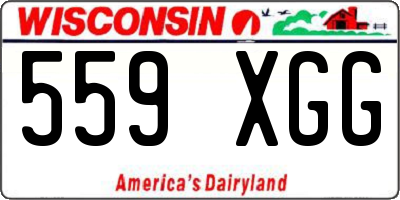 WI license plate 559XGG