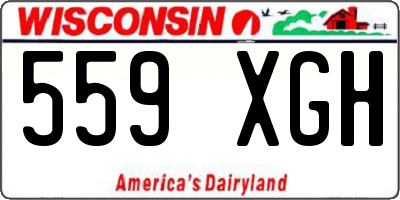 WI license plate 559XGH