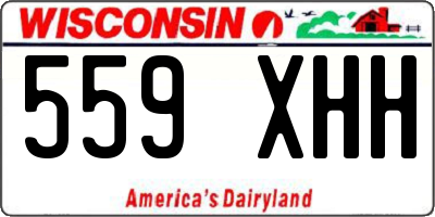 WI license plate 559XHH