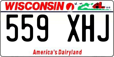 WI license plate 559XHJ