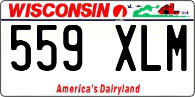 WI license plate 559XLM