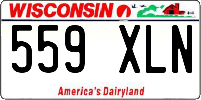 WI license plate 559XLN